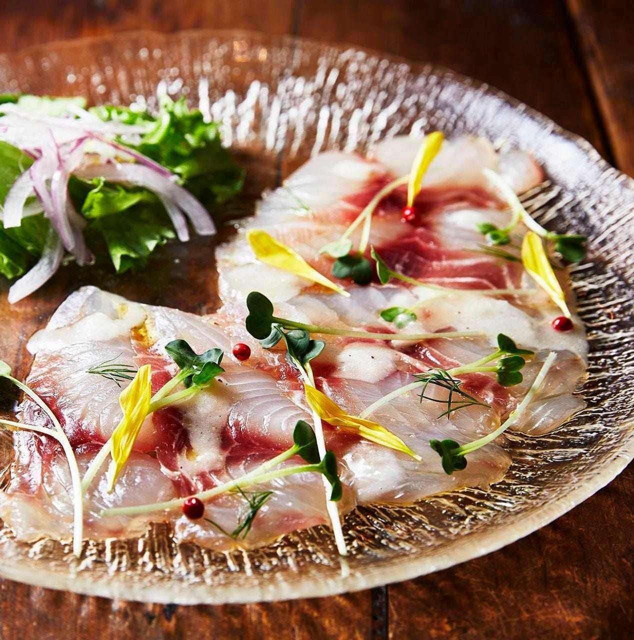 新鮮なお魚のカルパッチョ