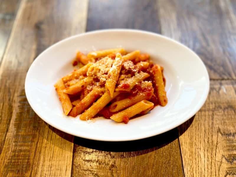 Kids tomato sauce pasta lunch