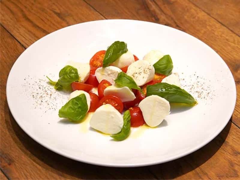 Luxurious Caprese with melting buffalo mozzarella