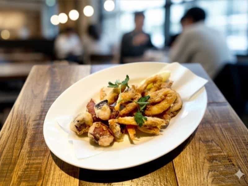 魚介と野菜のフリット フレッシュレモンを添えて