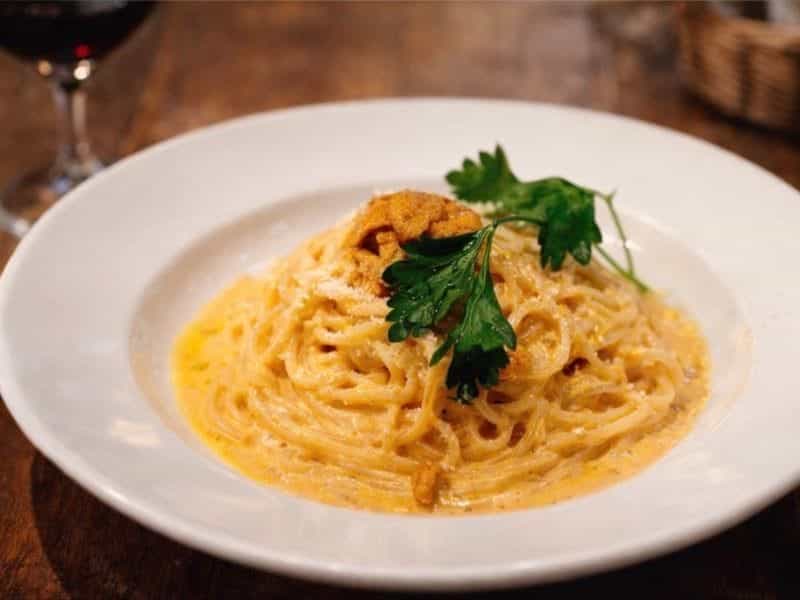 とろける生うにのクリームソースパスタ
