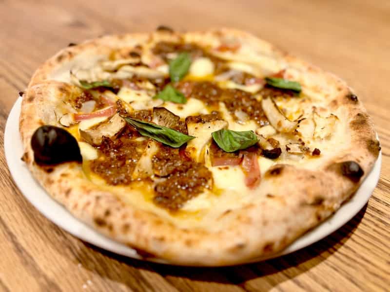 Three kinds of mushroom pizza lasagna