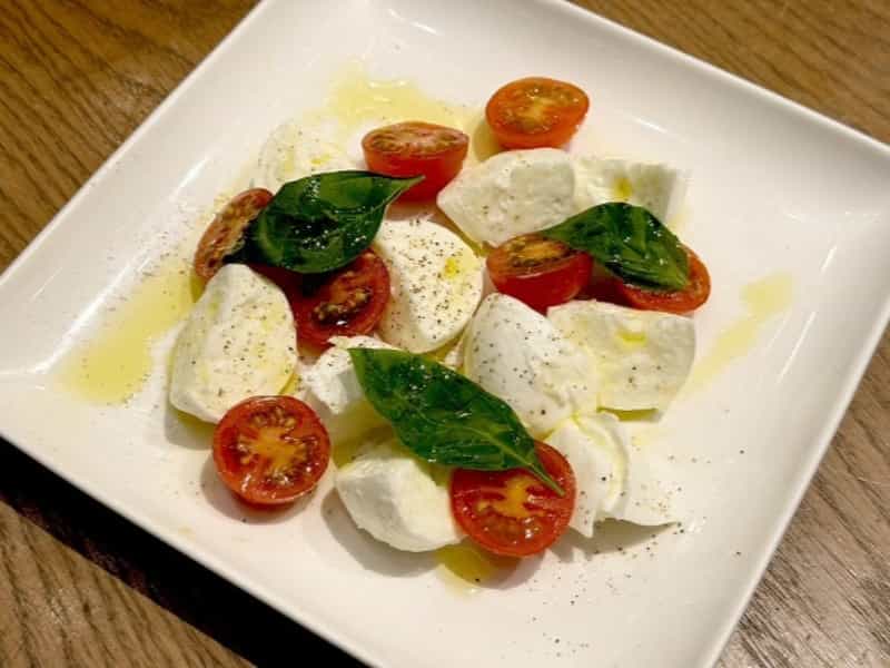 Luxurious Caprese with melting buffalo mozzarella