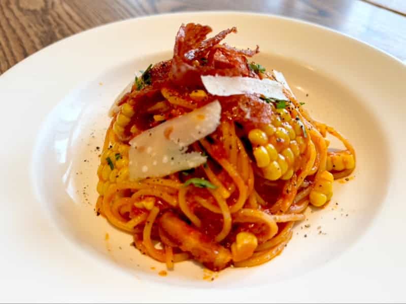 Today's tomato sauce pasta