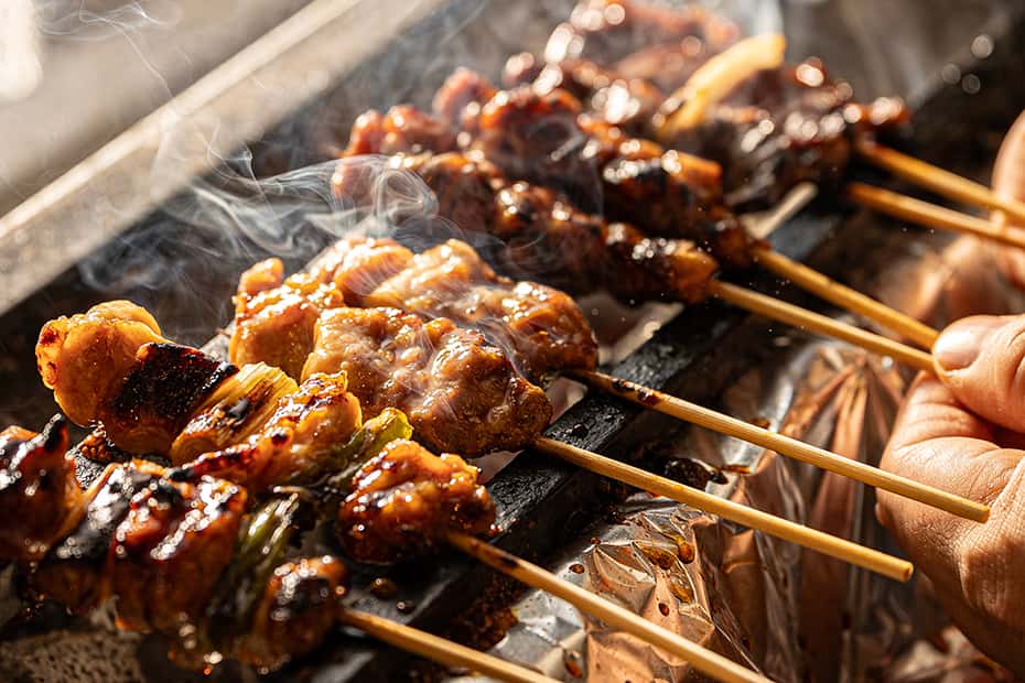 備長炭で焼き上げ！
