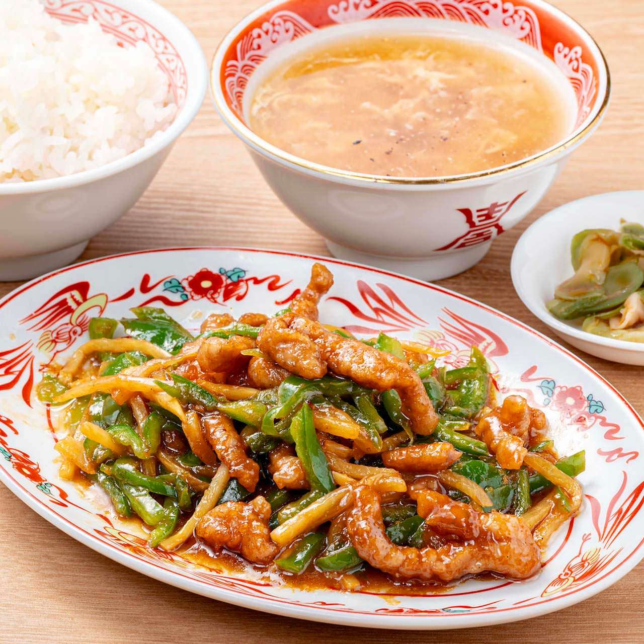 青椒肉絲定食