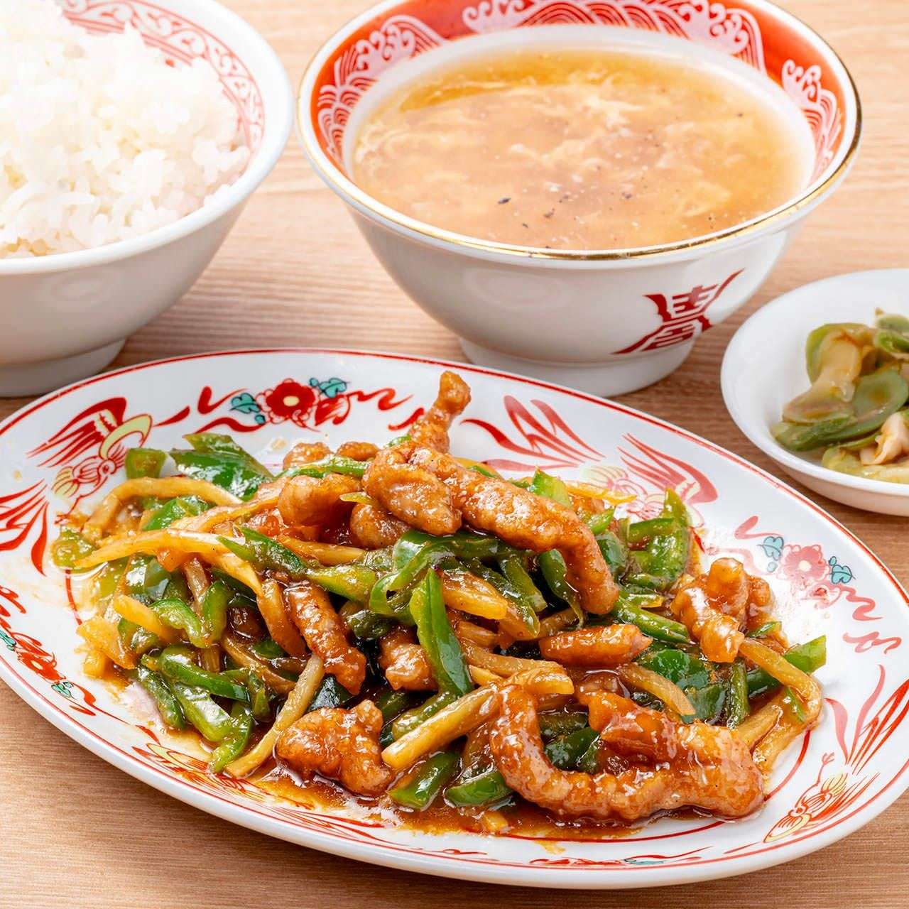 青椒肉絲定食