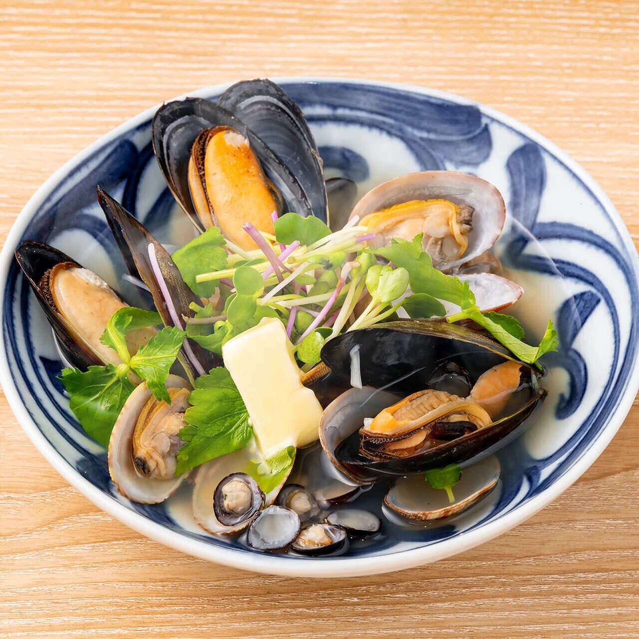 清酒奶油蒸貝類
