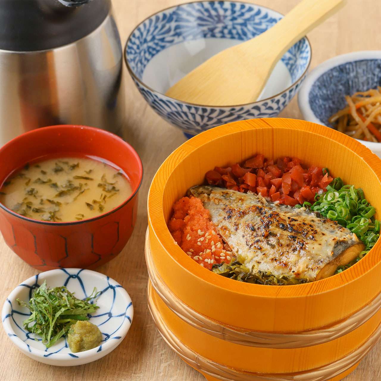 漁師飯 焼鯖　　あら出汁味噌汁・だし茶漬けセット