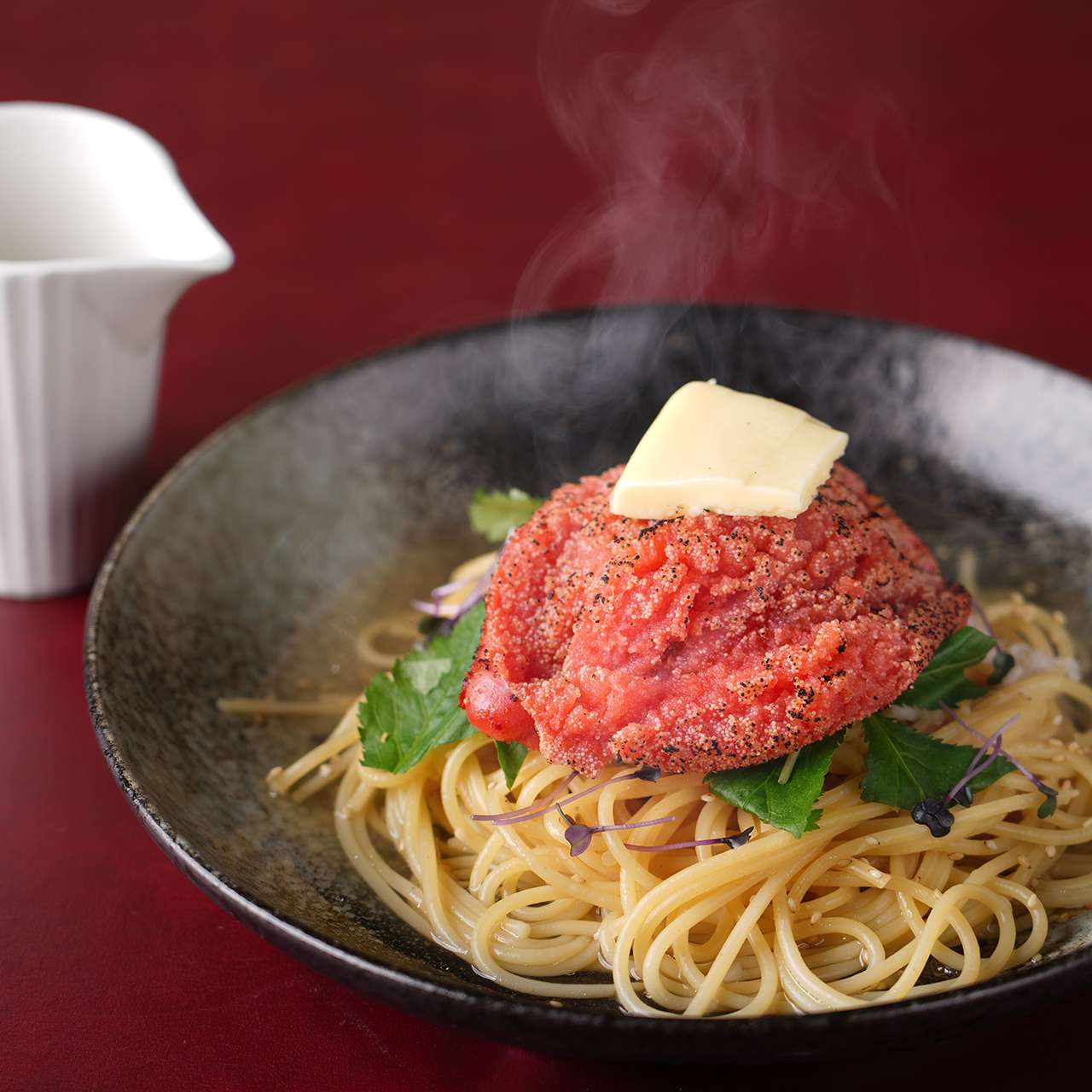 炙り明太子と鬼おろしのお出汁スパゲッティ