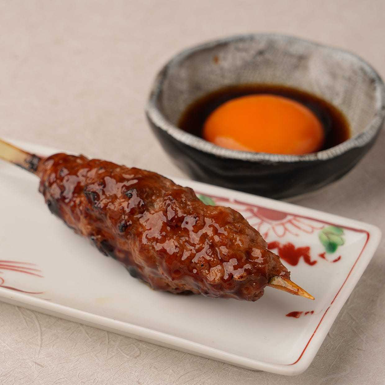 鴨生つくね 黄身だれ