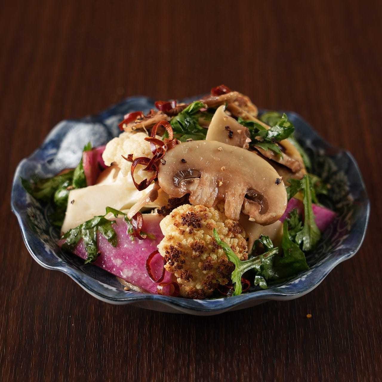 烤花椰菜蘑菇沙拉