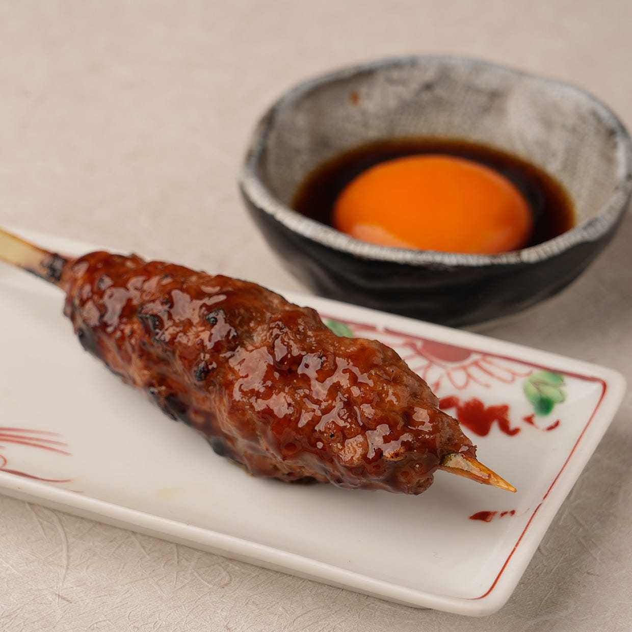 鴨生つくね 黄身だれ