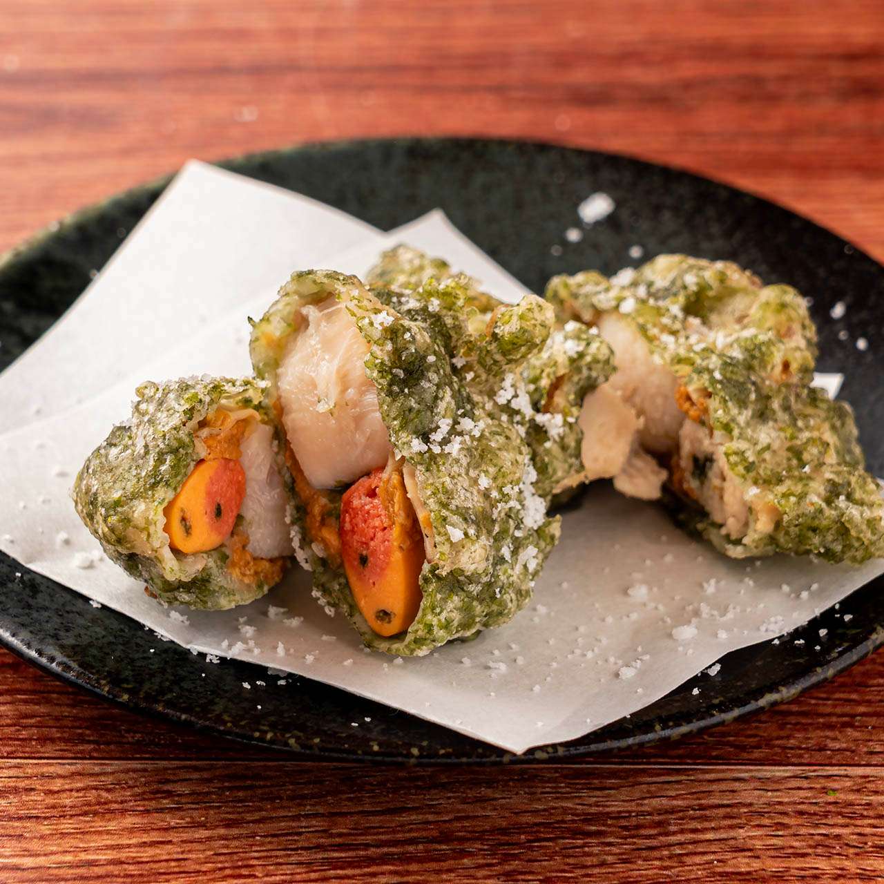 ホタテの磯部揚げ