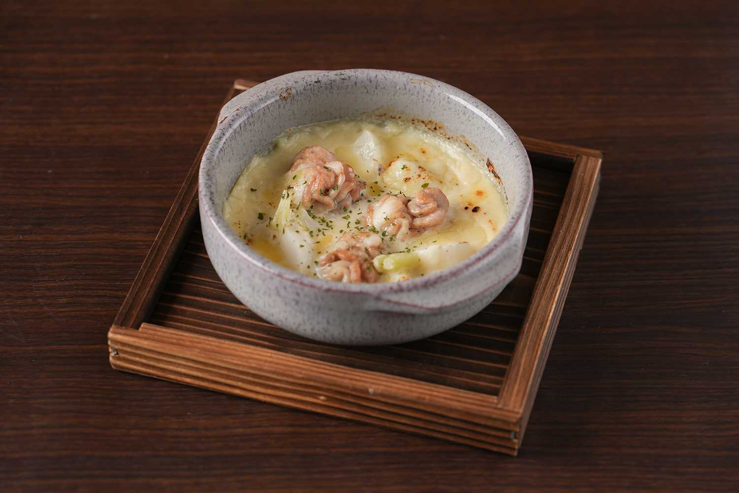 白子と蕪のチーズ焼き