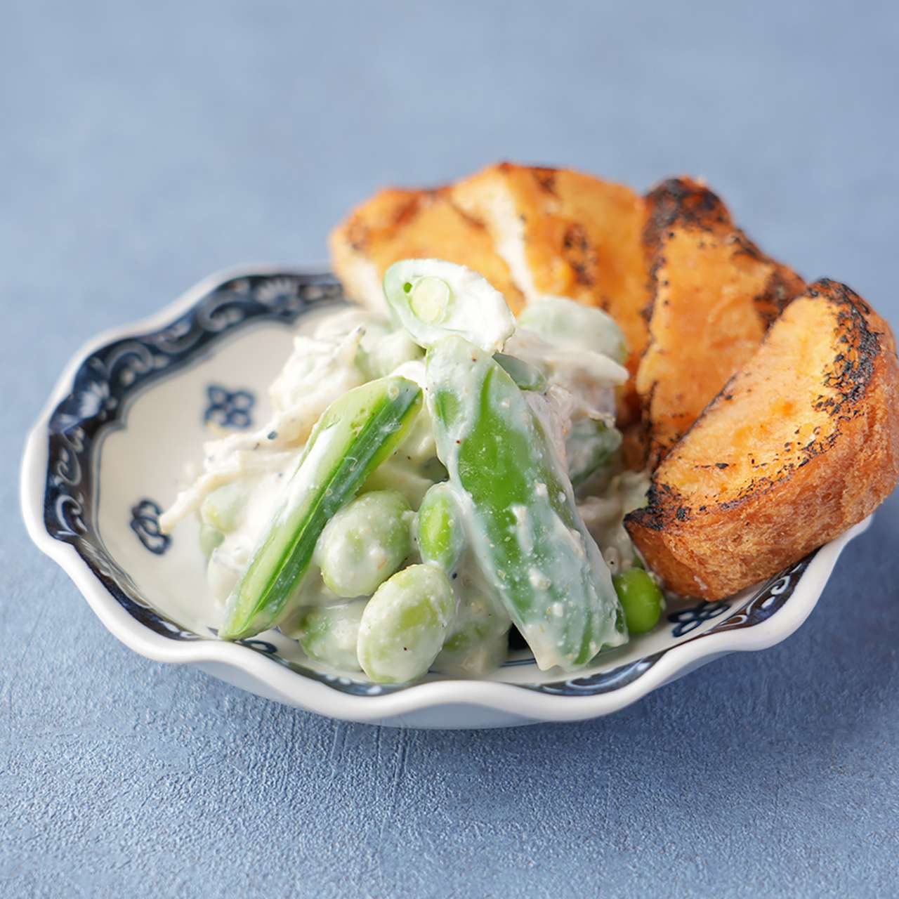 シラスと枝豆の白和え