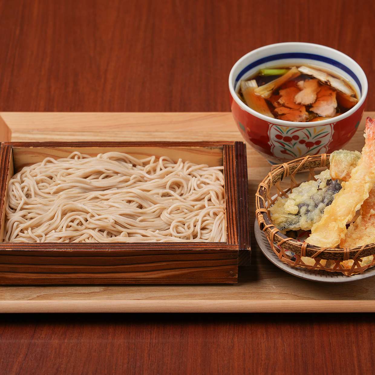 鴨南せいろ  蕎麦　天ぷら付き