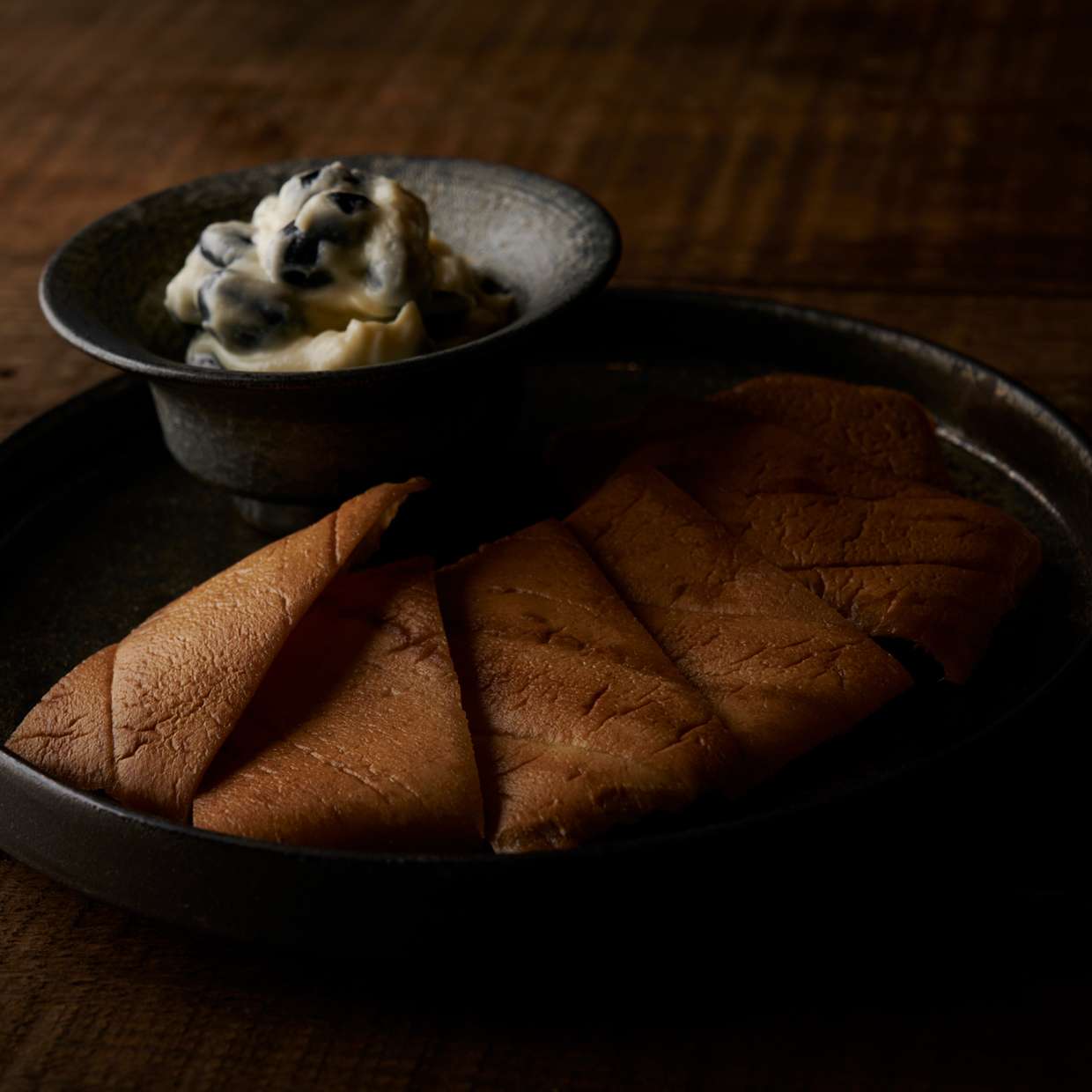 黒豆マスカルポーネと庄内麩