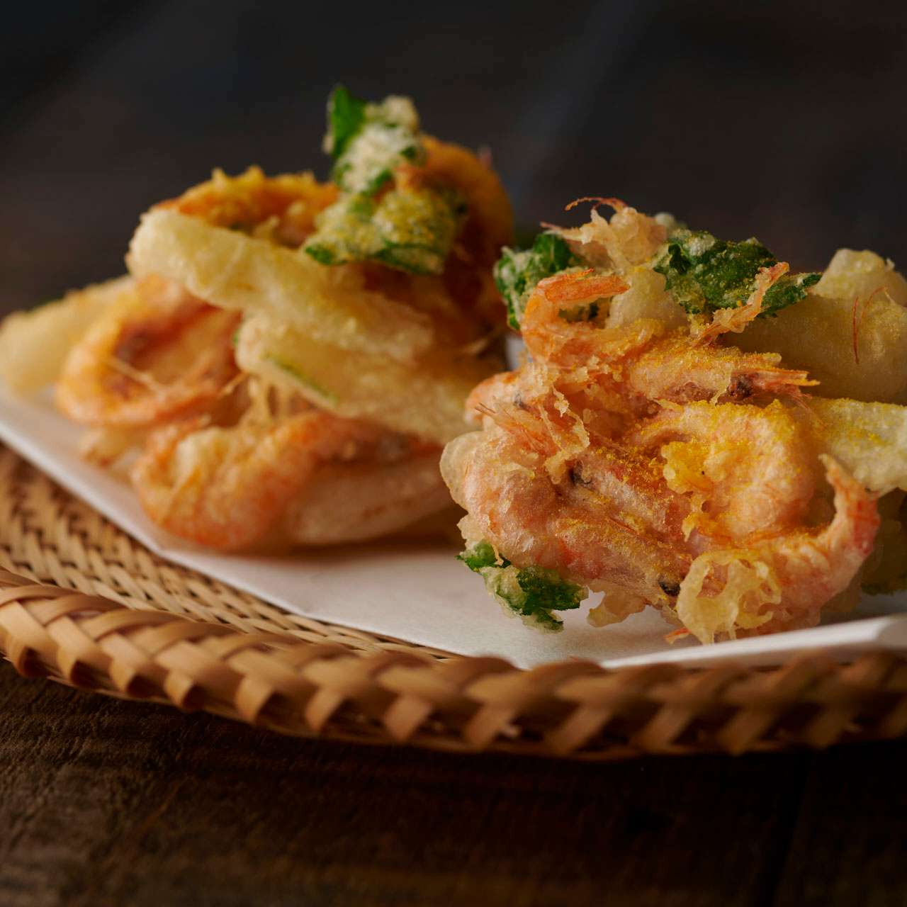 姫甘エビと 桜島大根の掻き揚げ