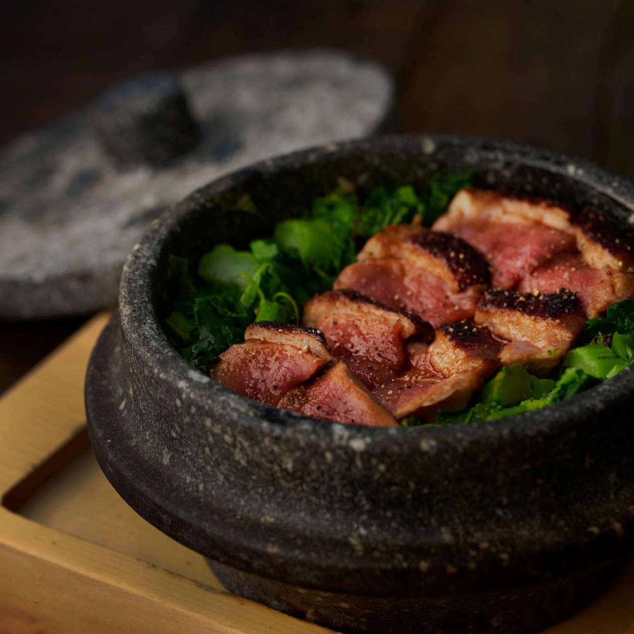 合鴨と筍の和紅茶石釜炊き込み飯 〜碾茶出汁〜