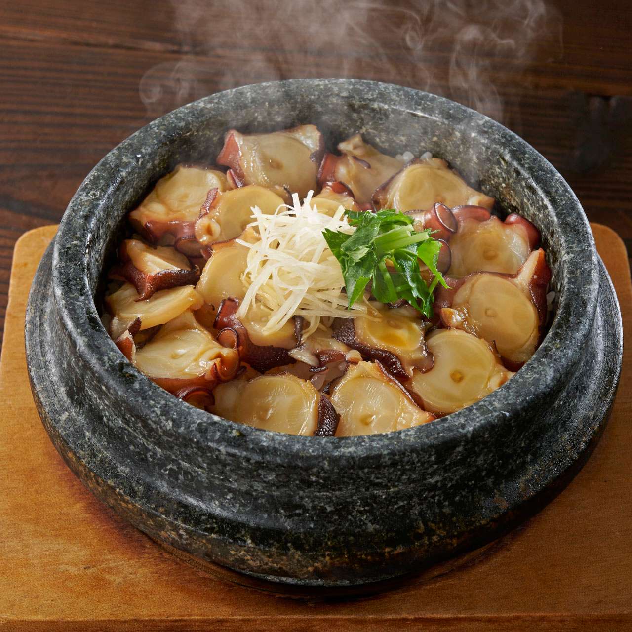 真蛸と黄金生姜のコシヒカリ石釜炊き