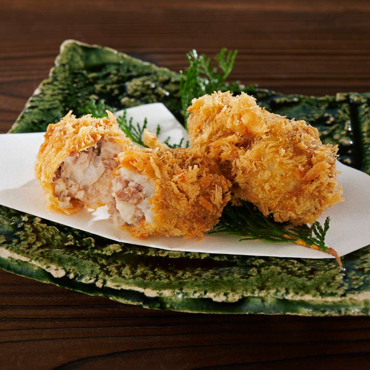 伊予美人と黒毛和牛の塩コロッケ