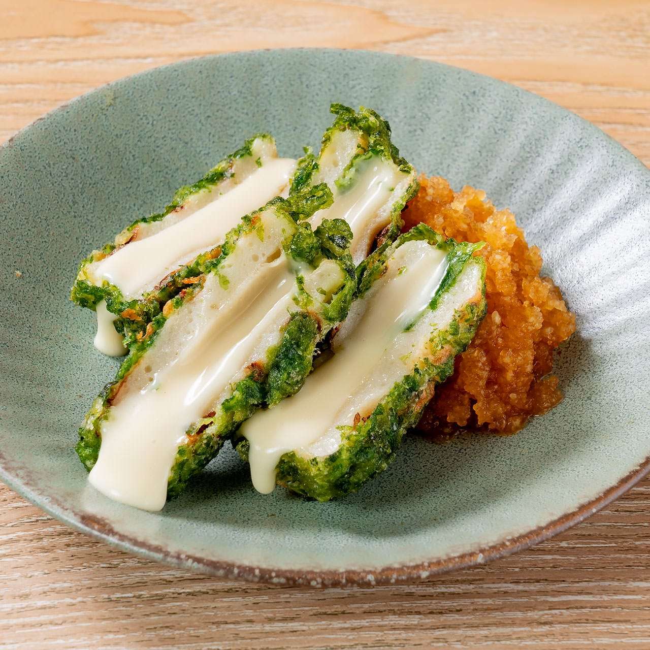 ちくわの青海苔チーズ天ぷら
