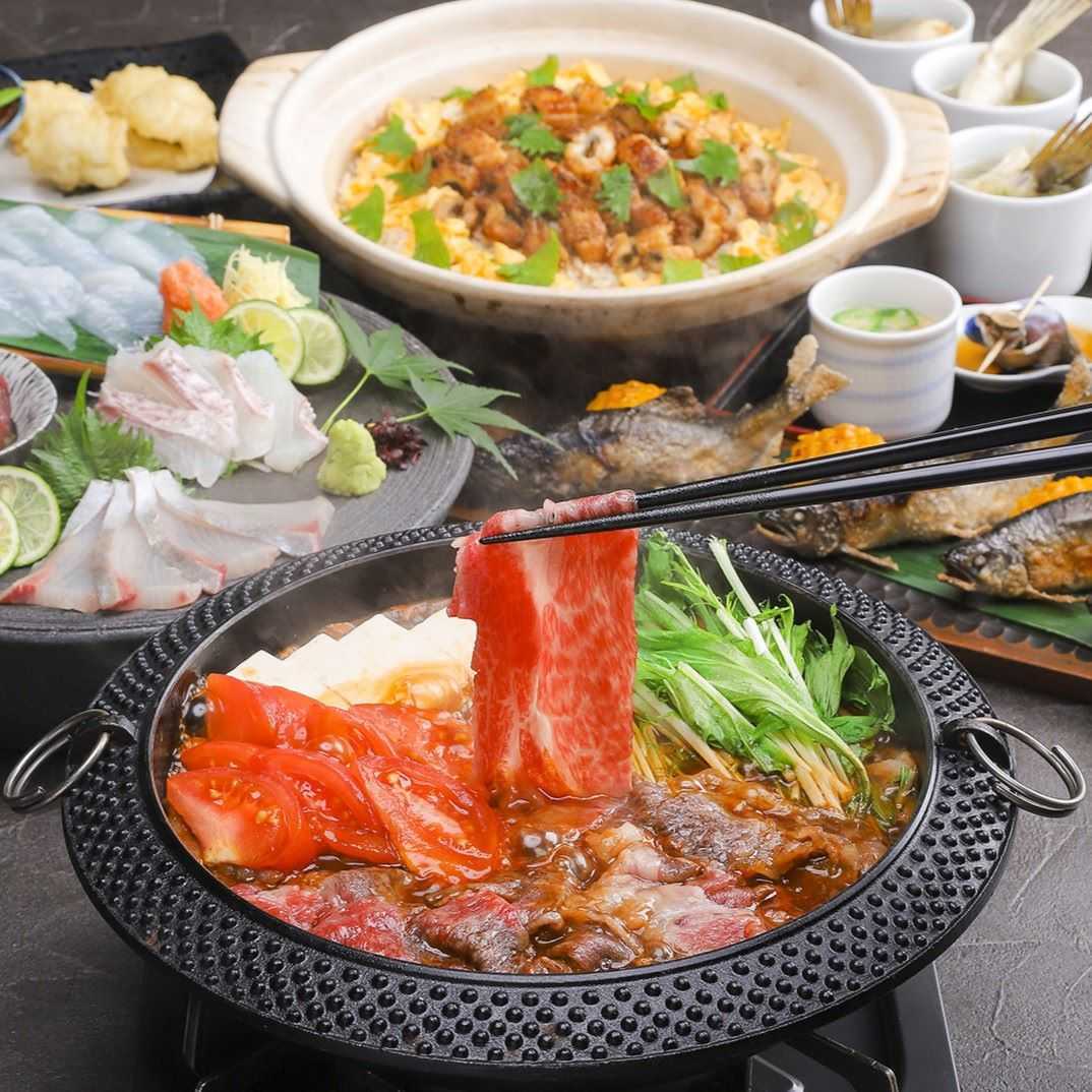 【縁】豪華刺身盛りと黒毛和牛のトマトすき焼きを愉しむコース…全12品　5,400円