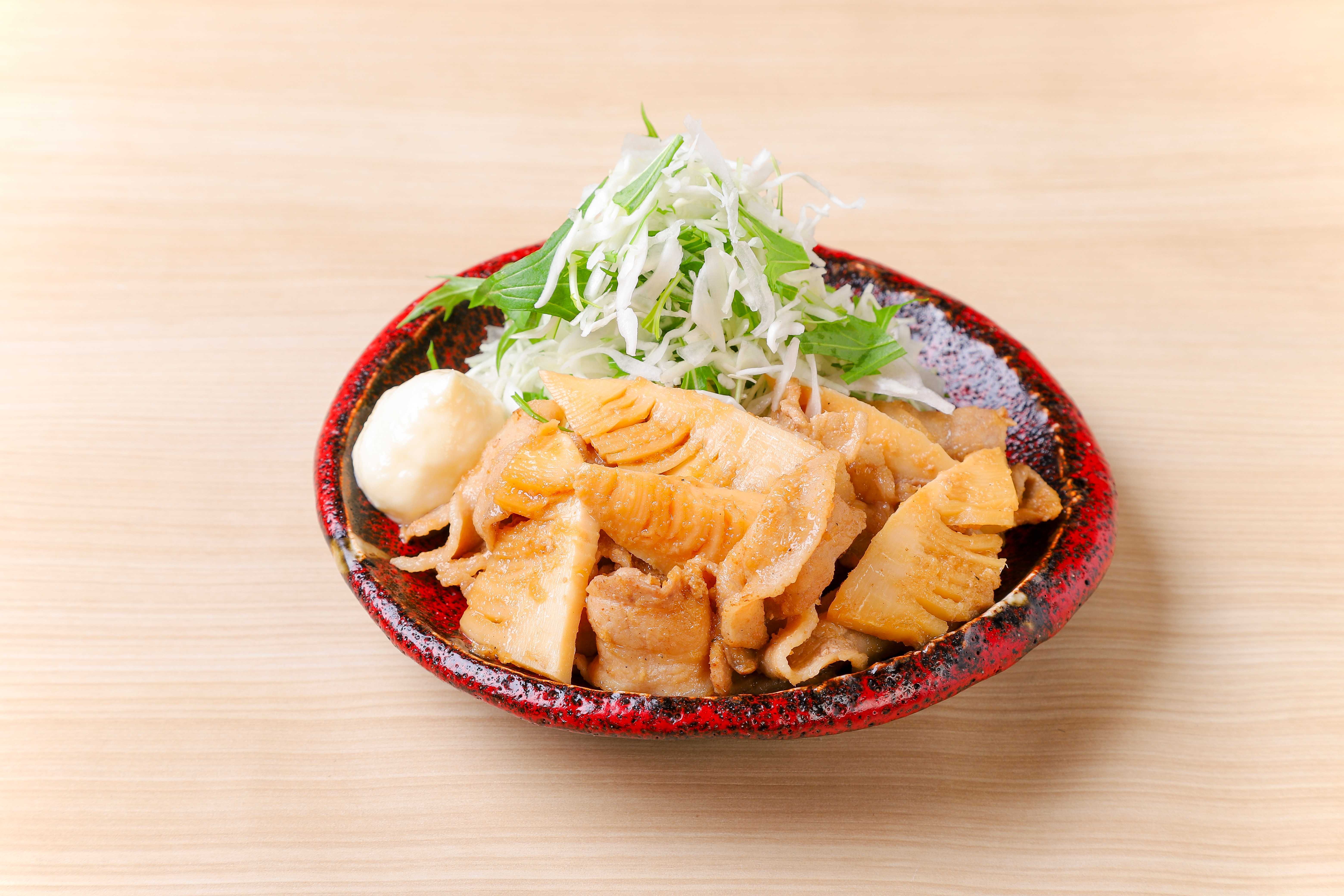 豚とタケノコの生姜焼き
