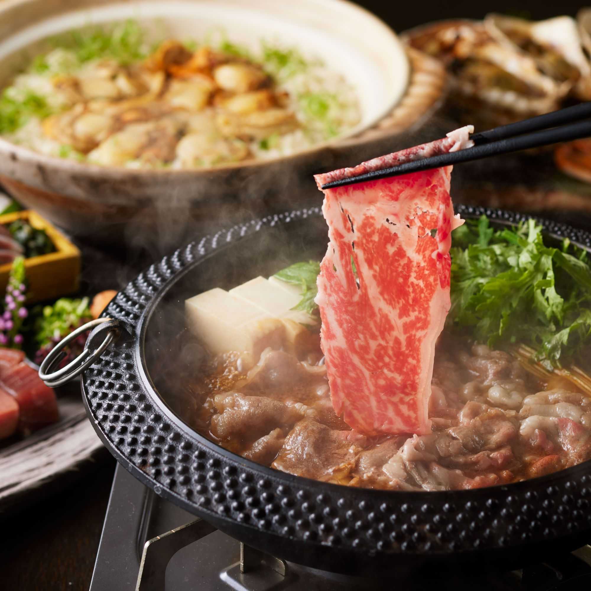 【縁】豪華刺身盛り×黒毛和牛のすき焼きを愉しむコース…全12品　5,400円