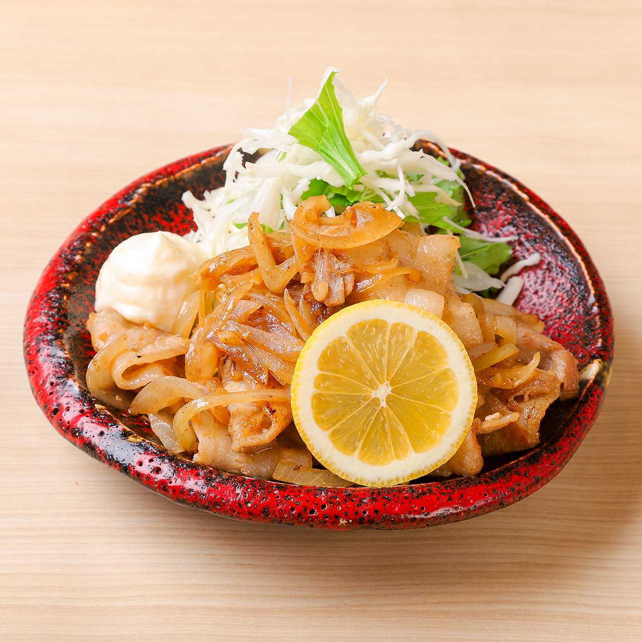 豚のレモン生姜焼き