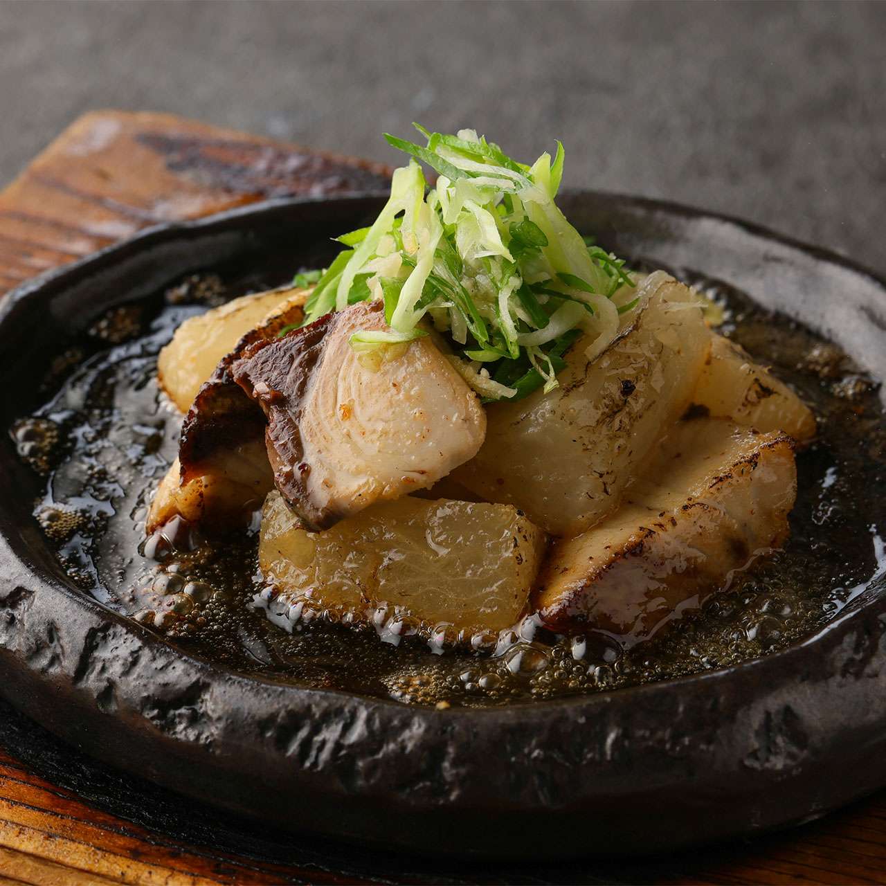 鰤と大根　生姜オイル焼き