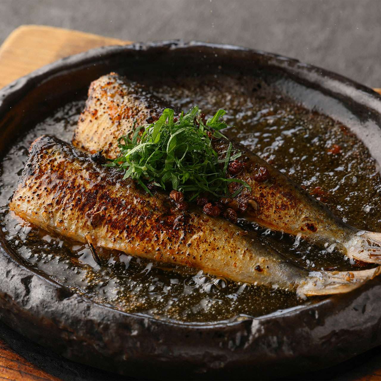 鰯明太　山椒オイル焼き