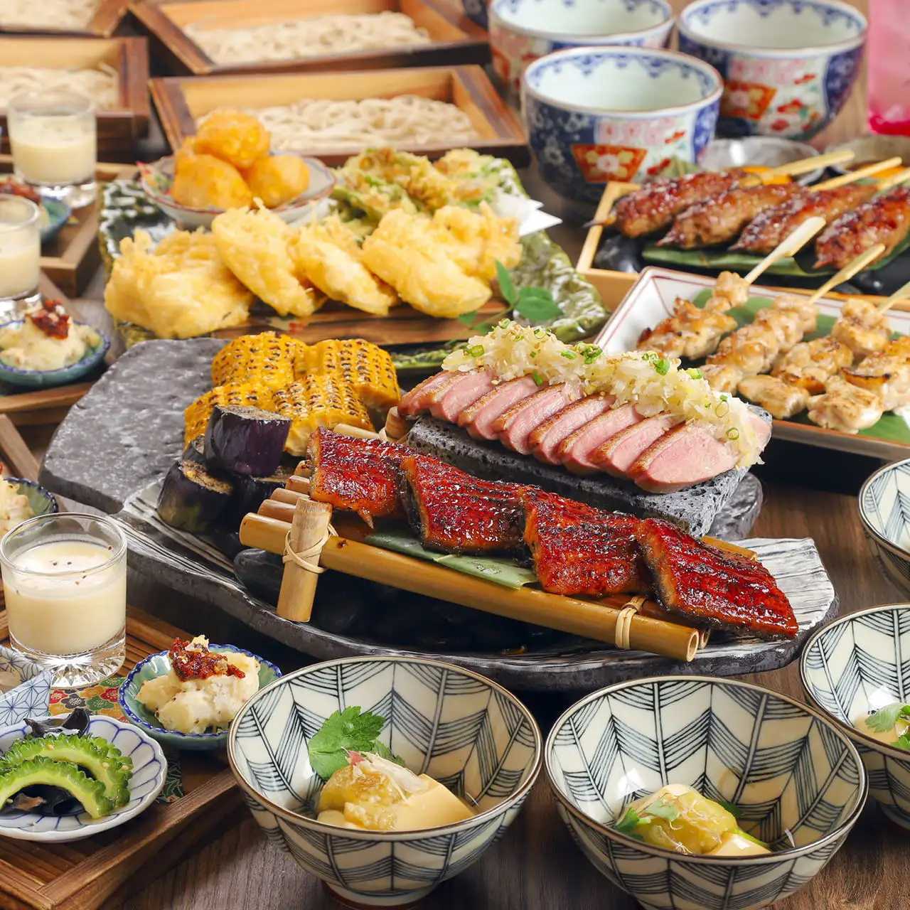 【厳選コース】『鴨ロースと蒲焼うなぎ』『鴨生つくねの黄身ダレ』『季節のおばんざい』を2時間愉しむ宴