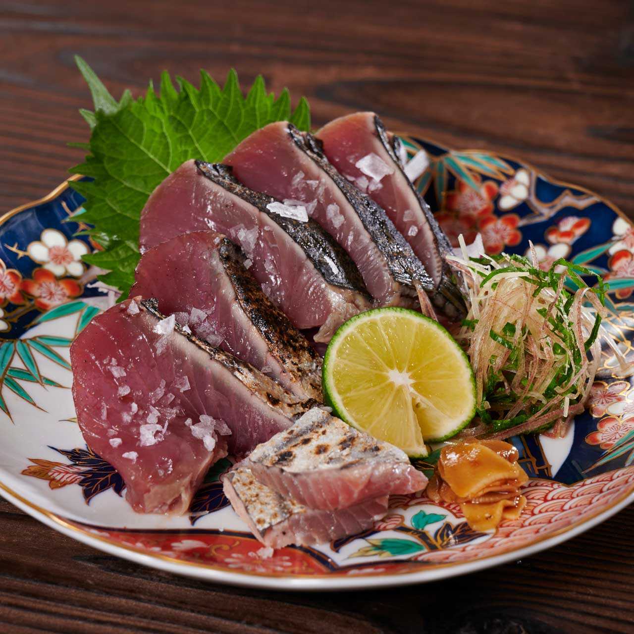 Salt-seared bonito