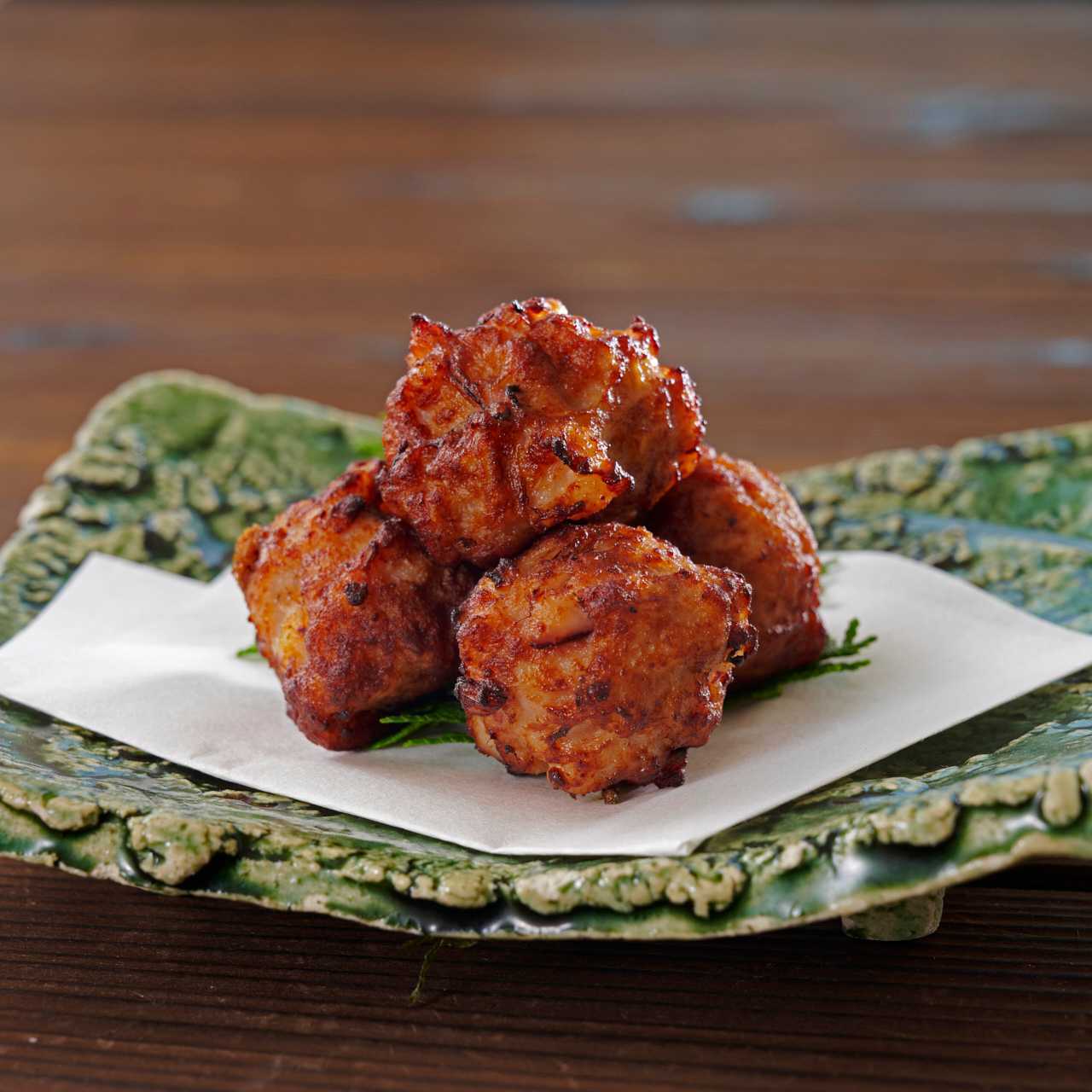 Deep-fried fish cakes with scallops and bamboo shoots