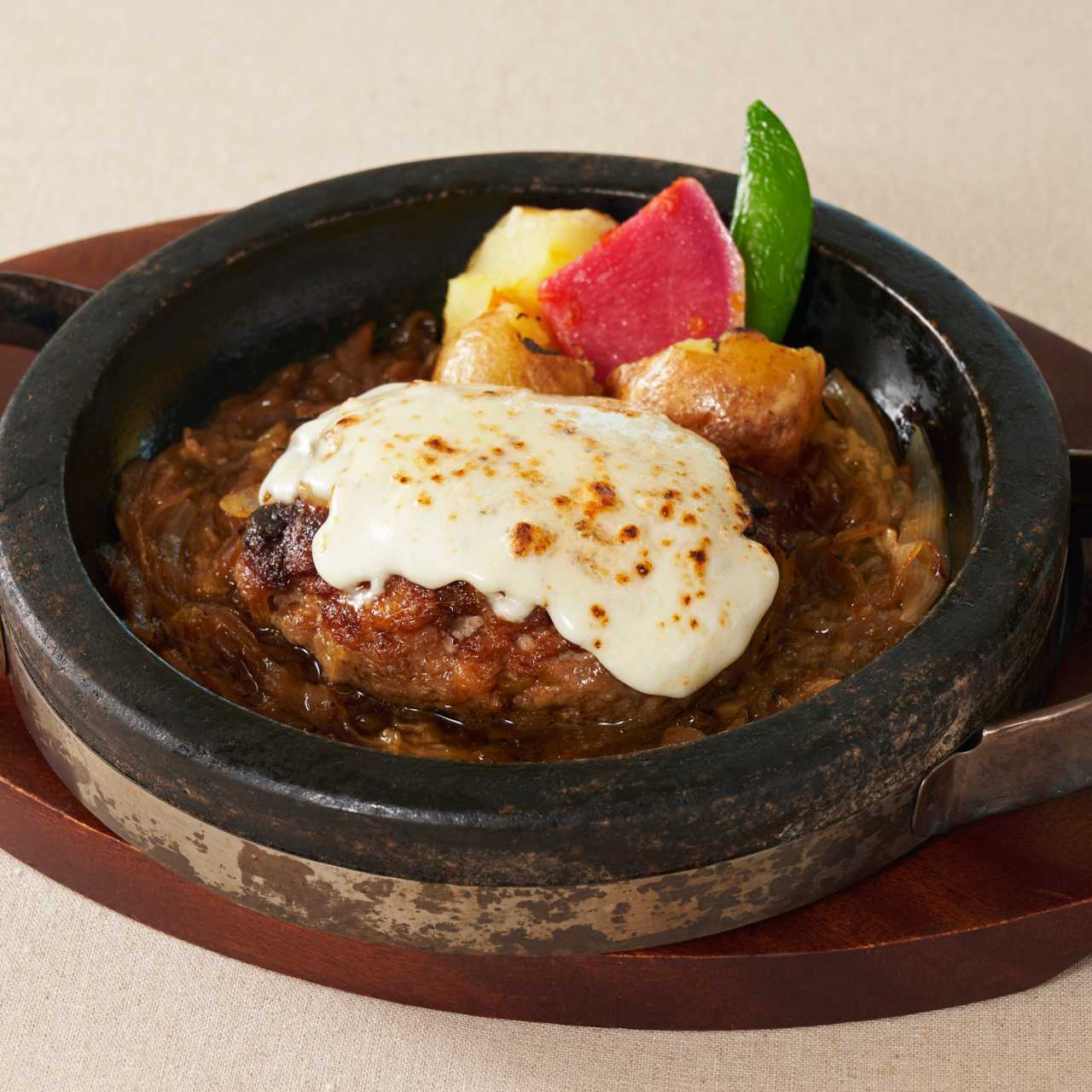 石焼きチーズハンバーグ膳　～オニオンソース～　銀しゃり御膳