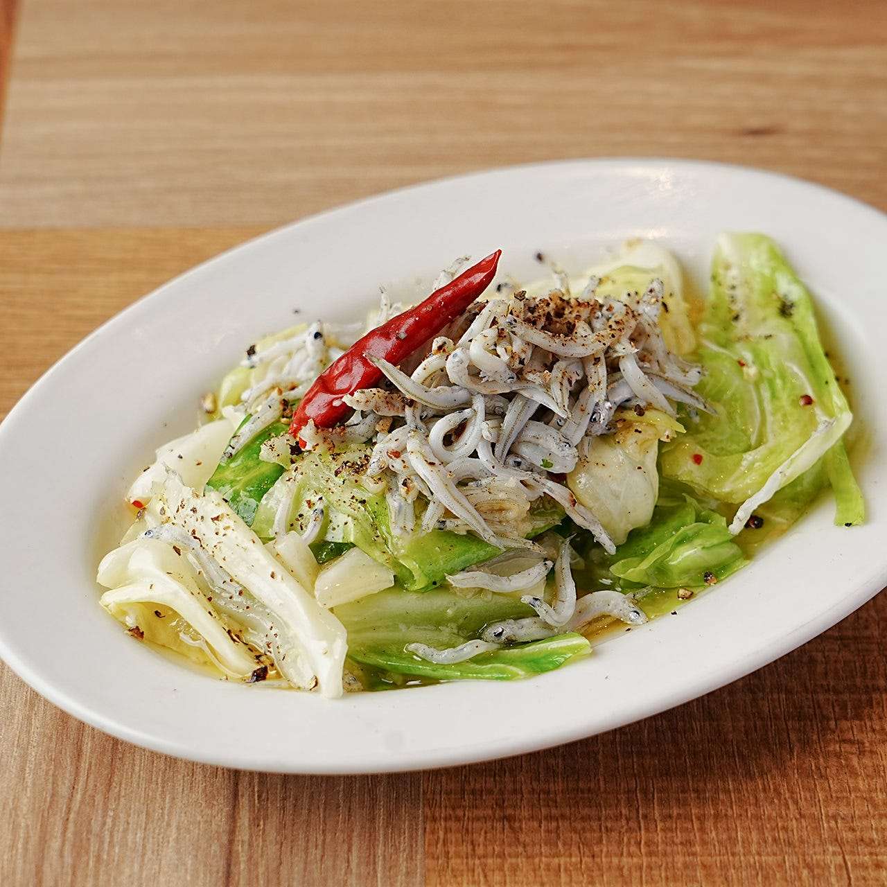 しらすとキャベツのペペロンチーノ