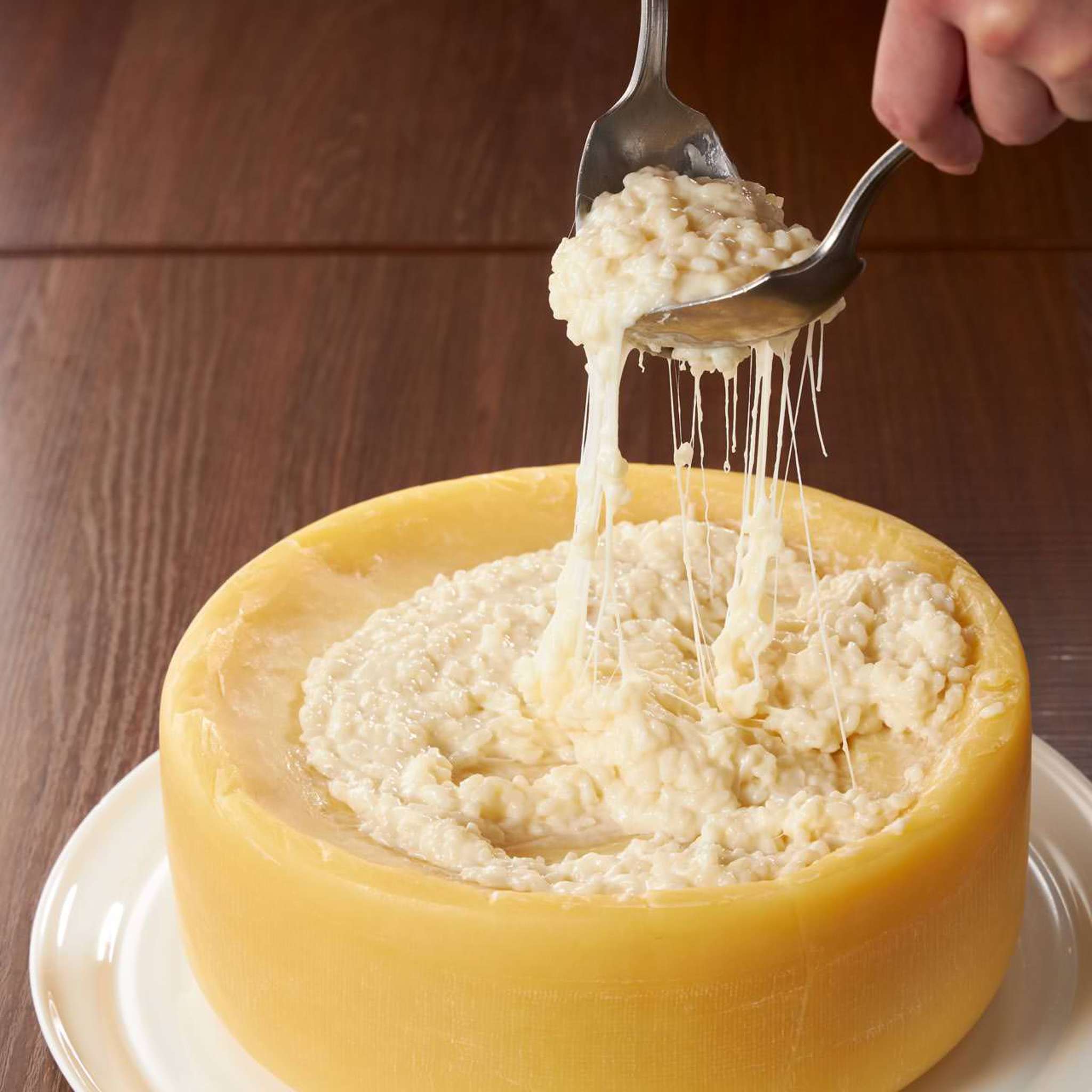 チーズの器でつくる　チーズリゾット
