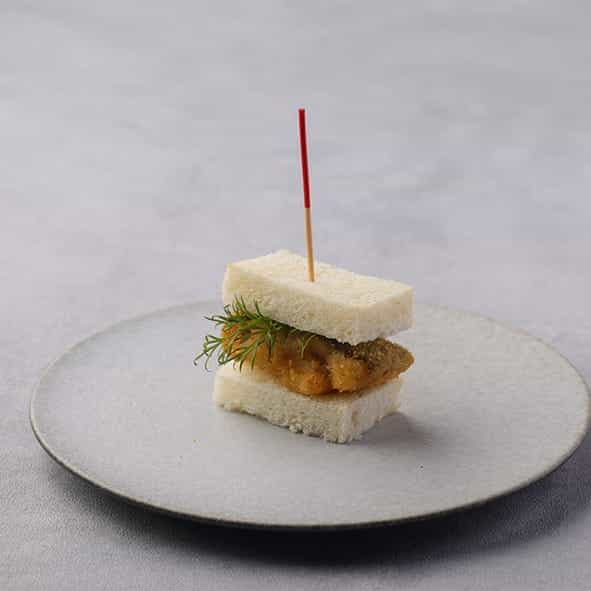Marinated mackerel sandwich