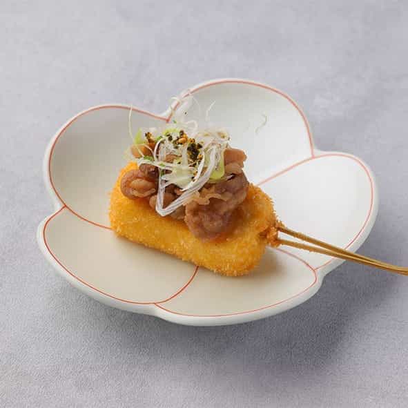 Rolled egg with beef shigure