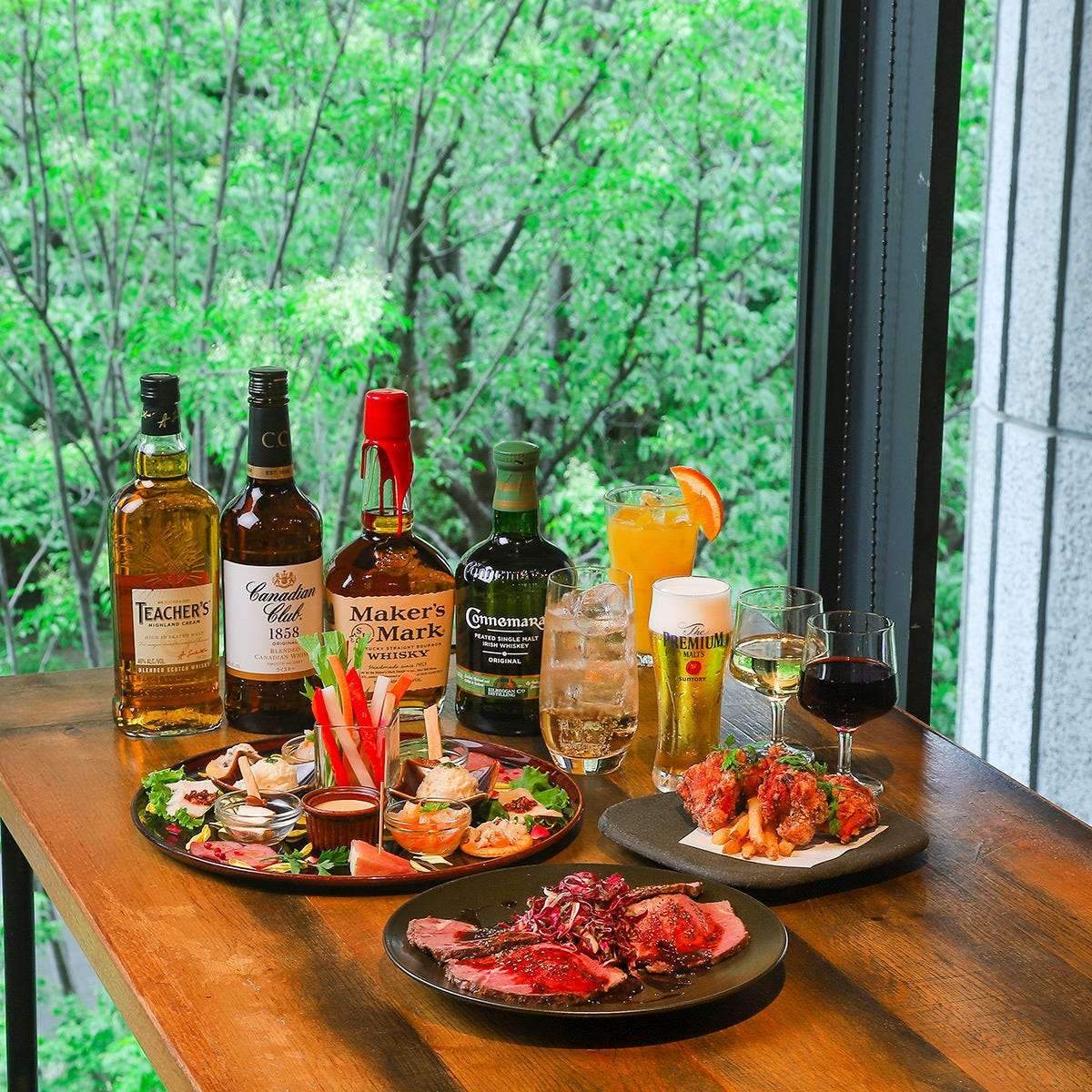 【ランチ限定】同窓会・女子会・昼飲みプラン  3980円（５大ウイスキー付きFreeDrink）
