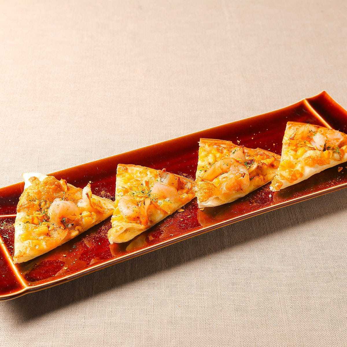 海老と焦がしバターコーンのピッツァ　ケイジャンの香り