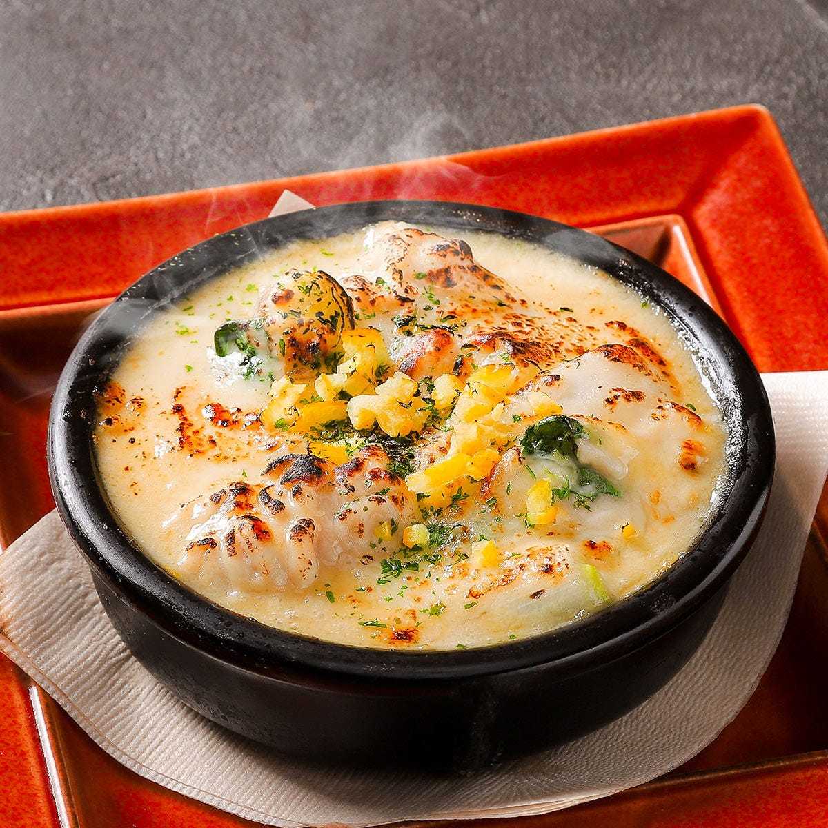 柚子香る白子と白葱のグラタン