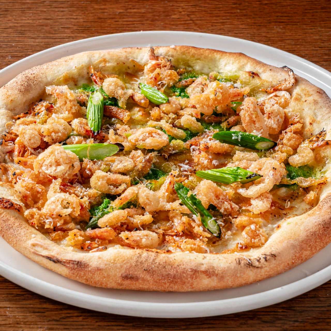 桜海老とグリーンアスパラのバターピッツァ