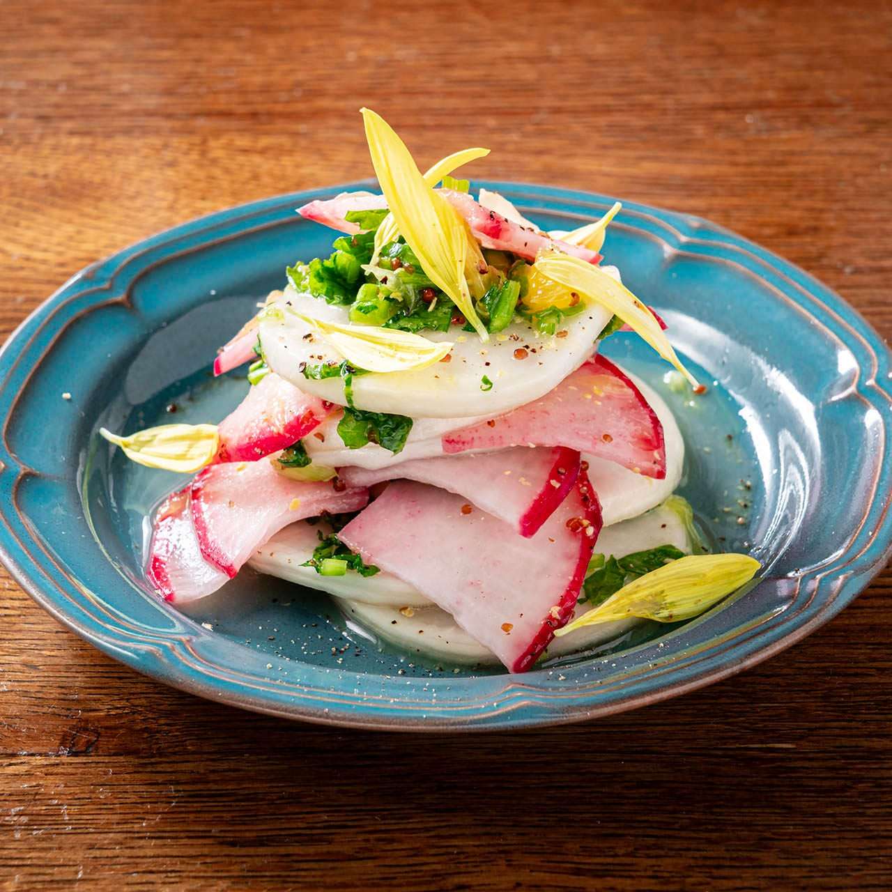 蕪と甘夏のハニーマスタードマリネ