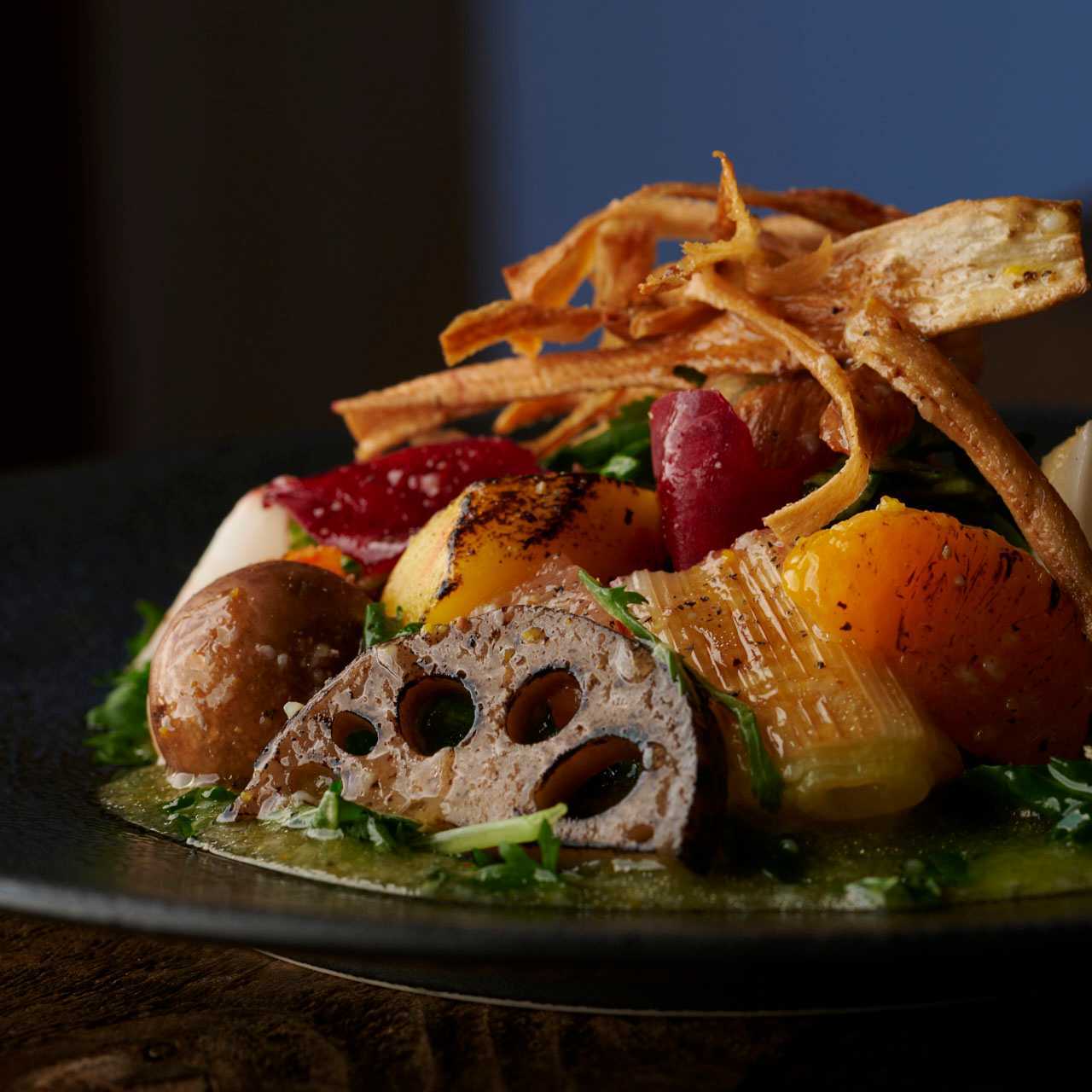 十四種野菜のサラダ　小みかんドレッシング