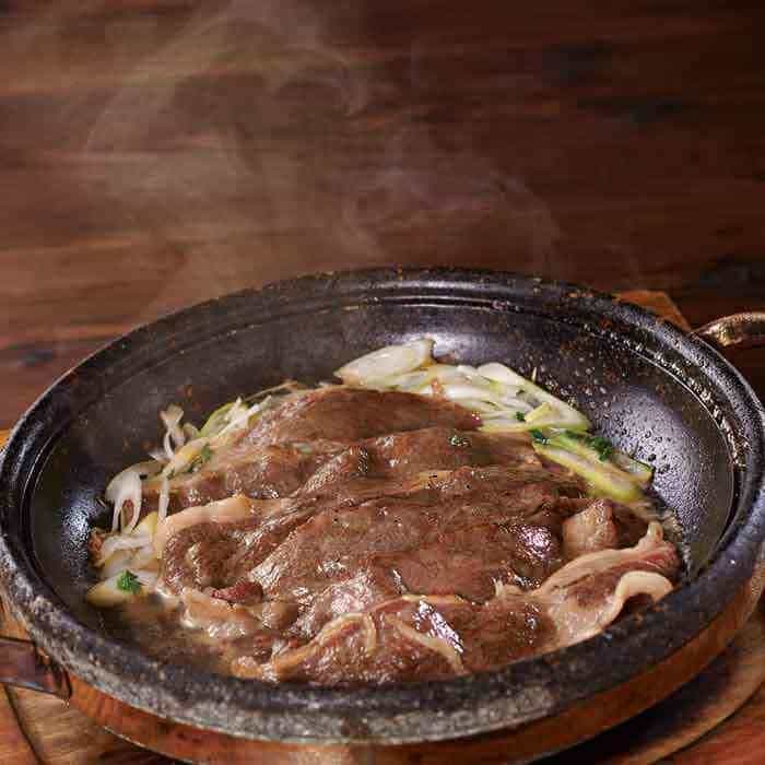 검은 털 일본소 야키샤브