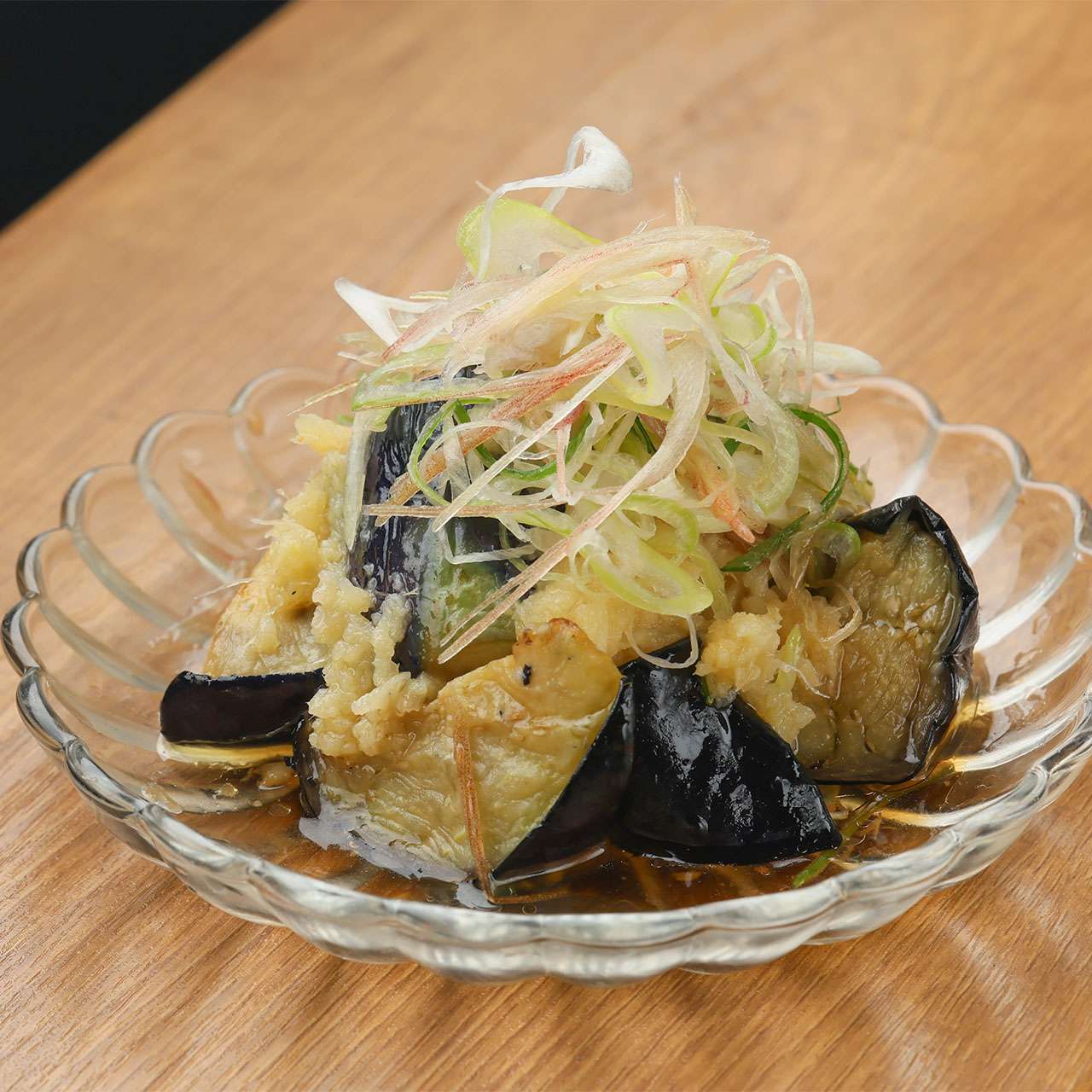 茄子の揚げ浸し〜葱生姜醬〜