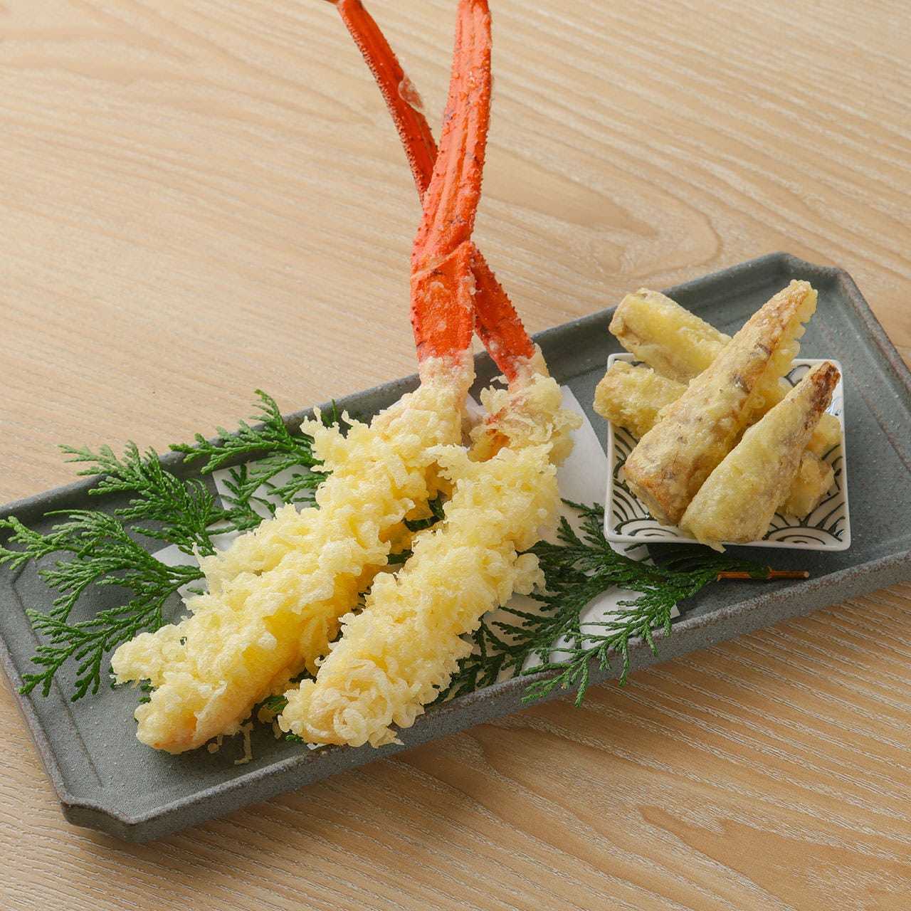 芽室牛蒡と蟹天ぷら